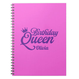 Espiral Caderno da Rainha de Aniversário