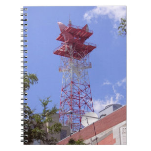 Espiral Caderno da torre das telecomunicações do rádio