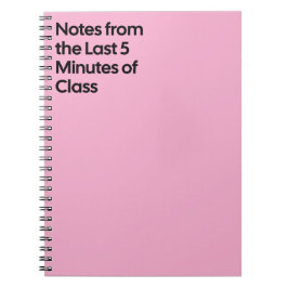 Espiral Caderno da Última Aula de 5 Minutos