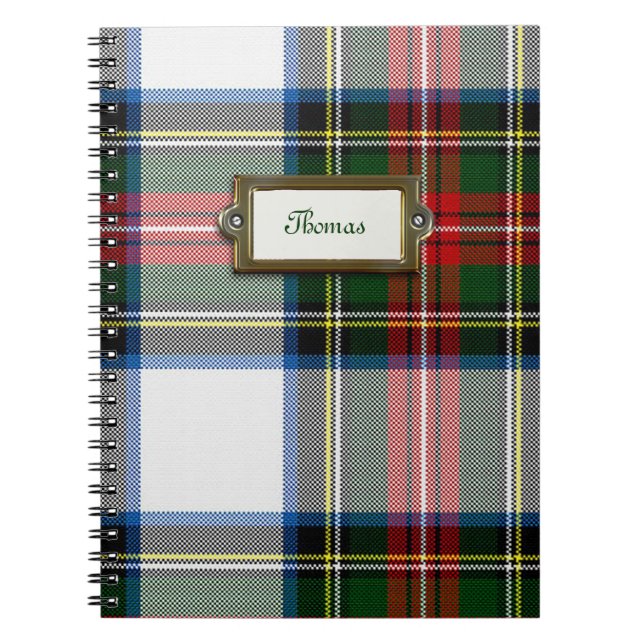 Espiral Caderno da xadrez de Tartan do vestido de Stewart (Frente)