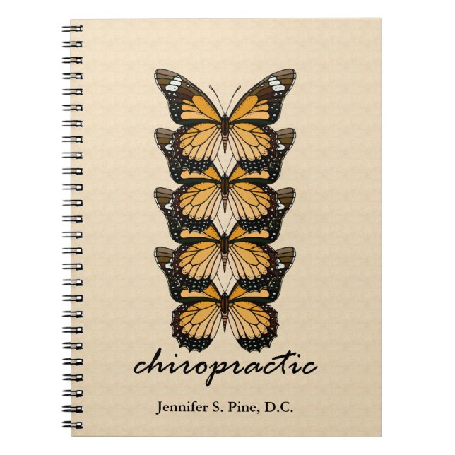 Espiral Caderno das borboletas da quiroterapia (Frente)