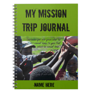 Espiral Caderno das citações de Jim Elliot do missionário