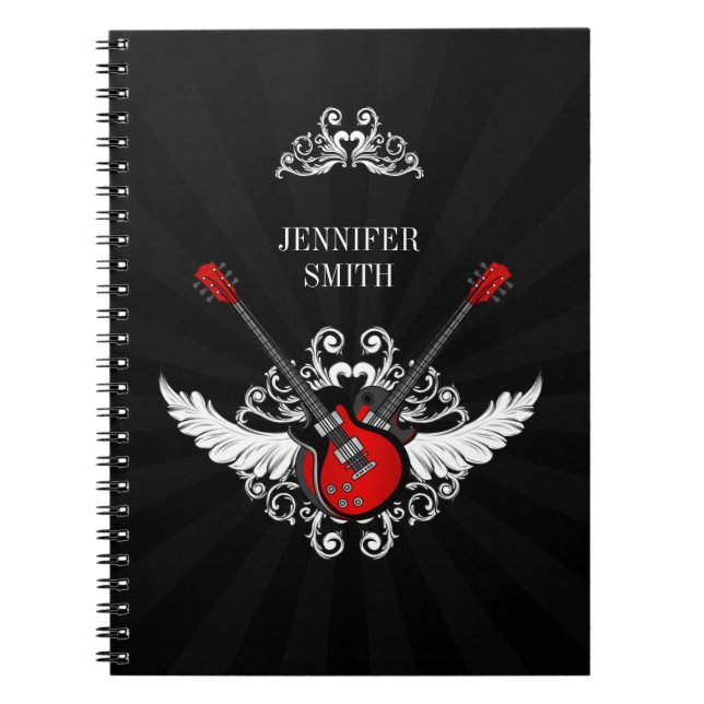 Espiral Caderno das guitarra do rock and roll (Frente)