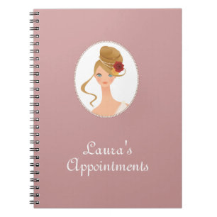 Espiral Caderno das nomeações do salão de beleza