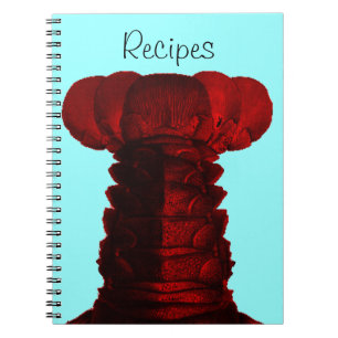 Espiral Caderno das receitas da lagosta de Maine