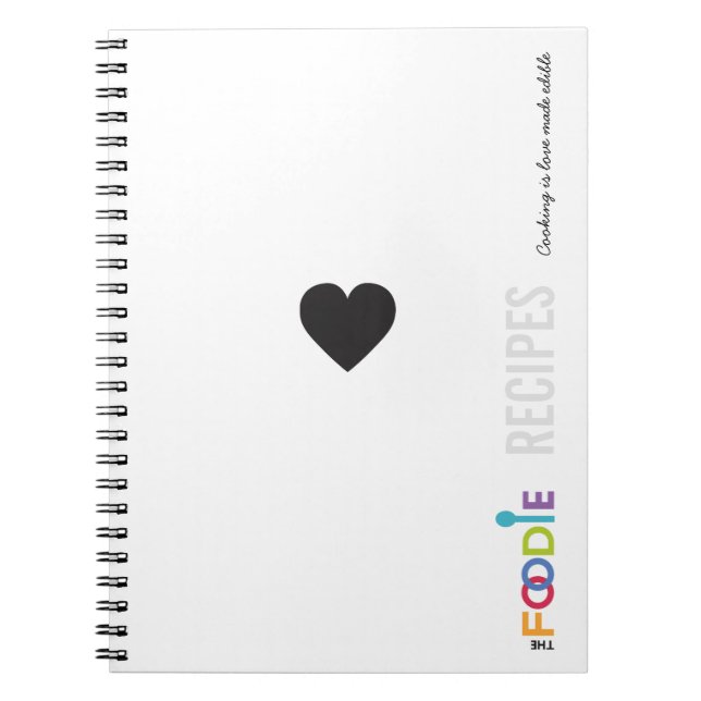 Espiral Caderno das RECEITAS de Foodie (Frente)