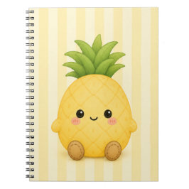 Espiral Caderno de Abacaxi Kawaii Fofo
