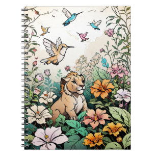 Espiral Caderno de Animais de Desenhos Animados Fofos para