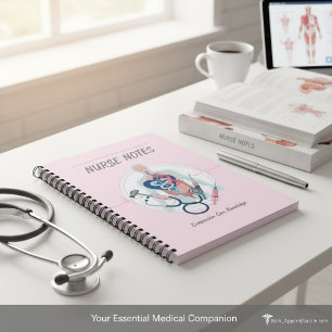 Espiral Caderno de Anotações da Enfermeira Rosa
