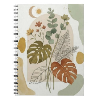 Espiral Caderno de Aquarela Boêmio Moderno