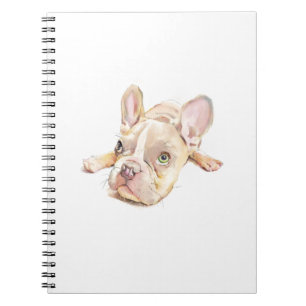 Espiral Caderno de aquarela do Bulldog Francês, Amante de