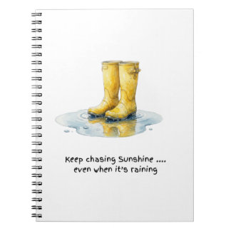 Espiral Caderno de Arte Aquarela Botas Amarelas