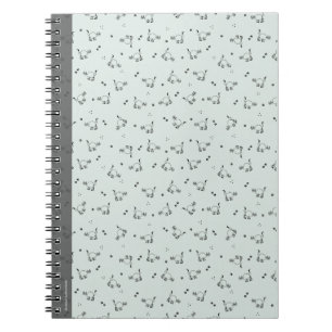 Espiral Caderno de Arte de Linha de Gato Minimalista Sage