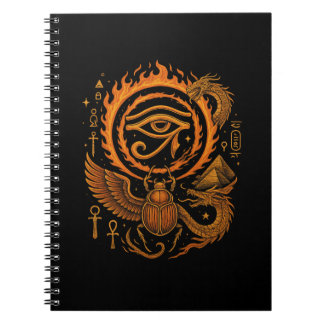 Espiral Caderno de Arte Esotérico do Antigo Egito - Olho d