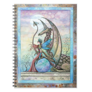 Espiral Caderno de Arte Fantasia de Fada e Dragão