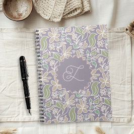 Espiral Caderno de Arte Floral Personalizado Jardim de Cam
