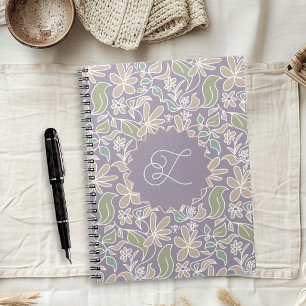 Espiral Caderno de Arte Floral Personalizado Jardim de Cam
