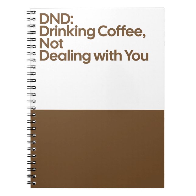 Espiral Caderno de Bebendo Café DND (Frente)