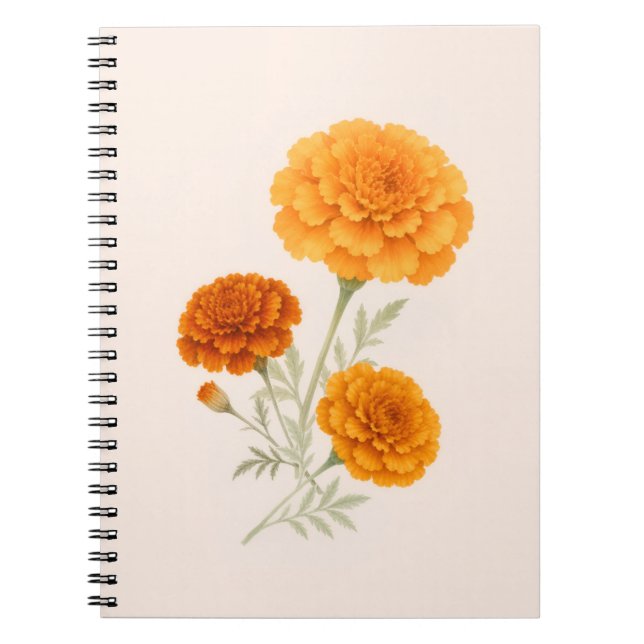 Espiral Caderno de Buquê de Marigold (Frente)