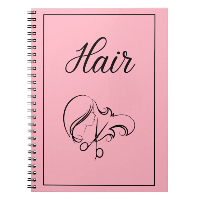 Espiral Caderno de Cabelo | Caderno Blush (Frente)