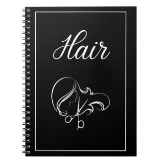 Espiral Caderno de Cabelo | Caderno Preto