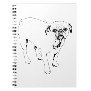 Espiral Caderno de Cachorro Contornado Alegre Inspira Idei