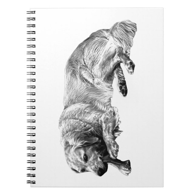 Espiral Caderno de Cachorro Realista Composto (Frente)