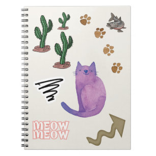 Espiral Caderno de Cacto Peixe Gato