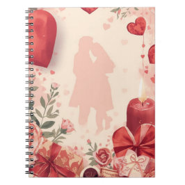 Espiral Caderno de Casal Romântico Presente de Dia dos Nam