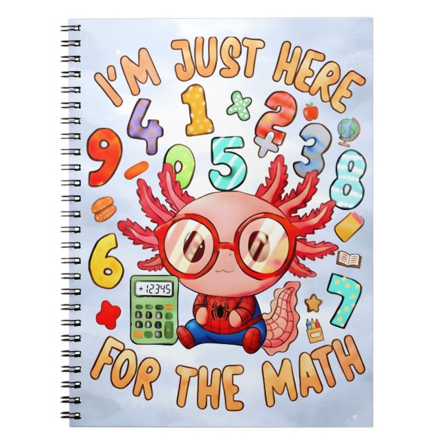 Espiral Caderno de Citações de Matemática Divertidas para  (Frente)