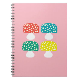 Espiral Caderno de Cogumelo Fofo
