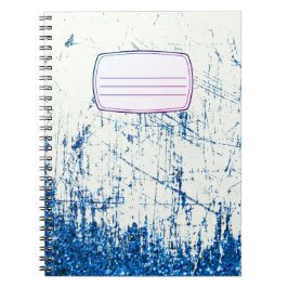 Espiral caderno de composição de jeans e brilho