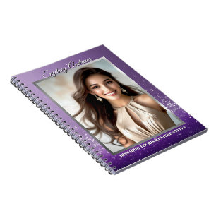 Espiral Caderno de Concurso Personalizado com Foto Purple 