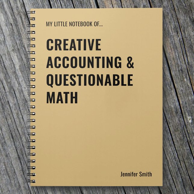 Espiral Caderno de Contabilidade Criativa e Matemática Que (Criador carregado)
