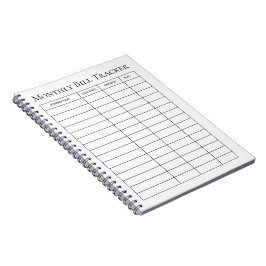 Espiral Caderno de Controle de Contas Mensais
