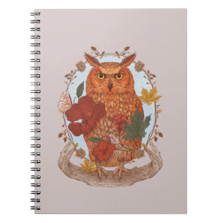 Espiral Caderno de Coruja da Floresta