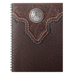 Espiral Caderno de couro utilizado ferramentas do teste
