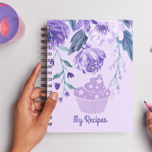 Espiral Caderno de Cupcake Estrelado