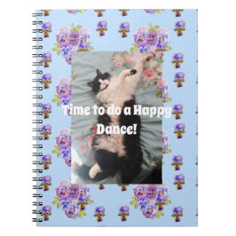 Espiral Caderno de Dança Feliz Gato Tuxedo Engraçado Fofo
