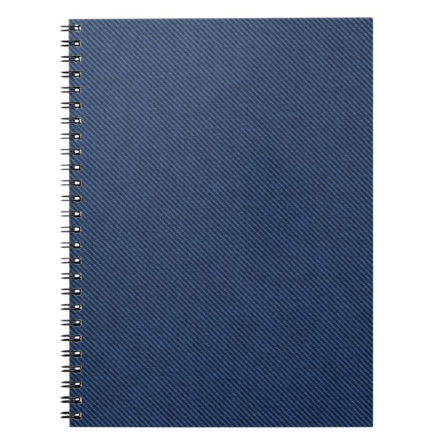 Espiral Caderno de Denim Azul Falso (Frente)