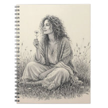 Caderno de Desenho a Lápis Sonhadora Boêmia