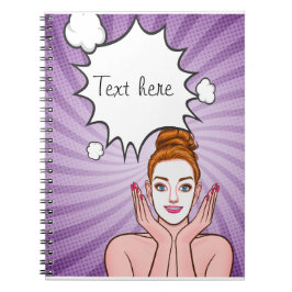 Espiral caderno de desenho animado anime personalizado