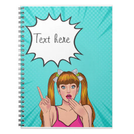 Espiral caderno de desenho animado anime personalizado
