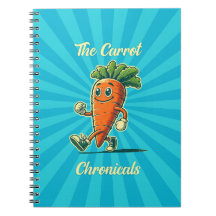 Caderno de desenho animado retrô Carrot Chronicals