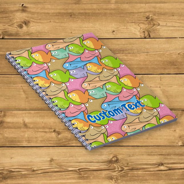 Espiral Caderno de desenho de peixes de desenho animado (Criador carregado)