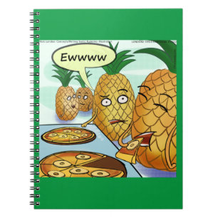Espiral Caderno de Desenhos Engraçados de Pizza de Abacaxi