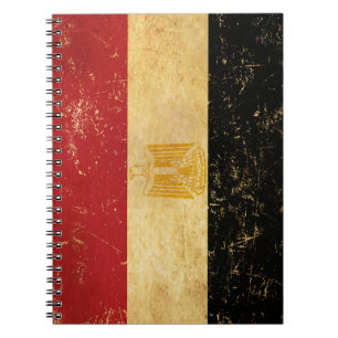 Espiral Caderno de Design Grunge Vintage da Bandeira do Eg