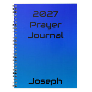 Espiral Caderno de Diário de Oração Personalizado 2027
