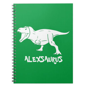 Espiral Caderno de Dinossauro com Nome Personalizado