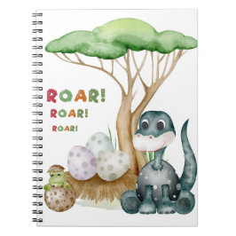 Espiral Caderno de Dinossauro Fofo